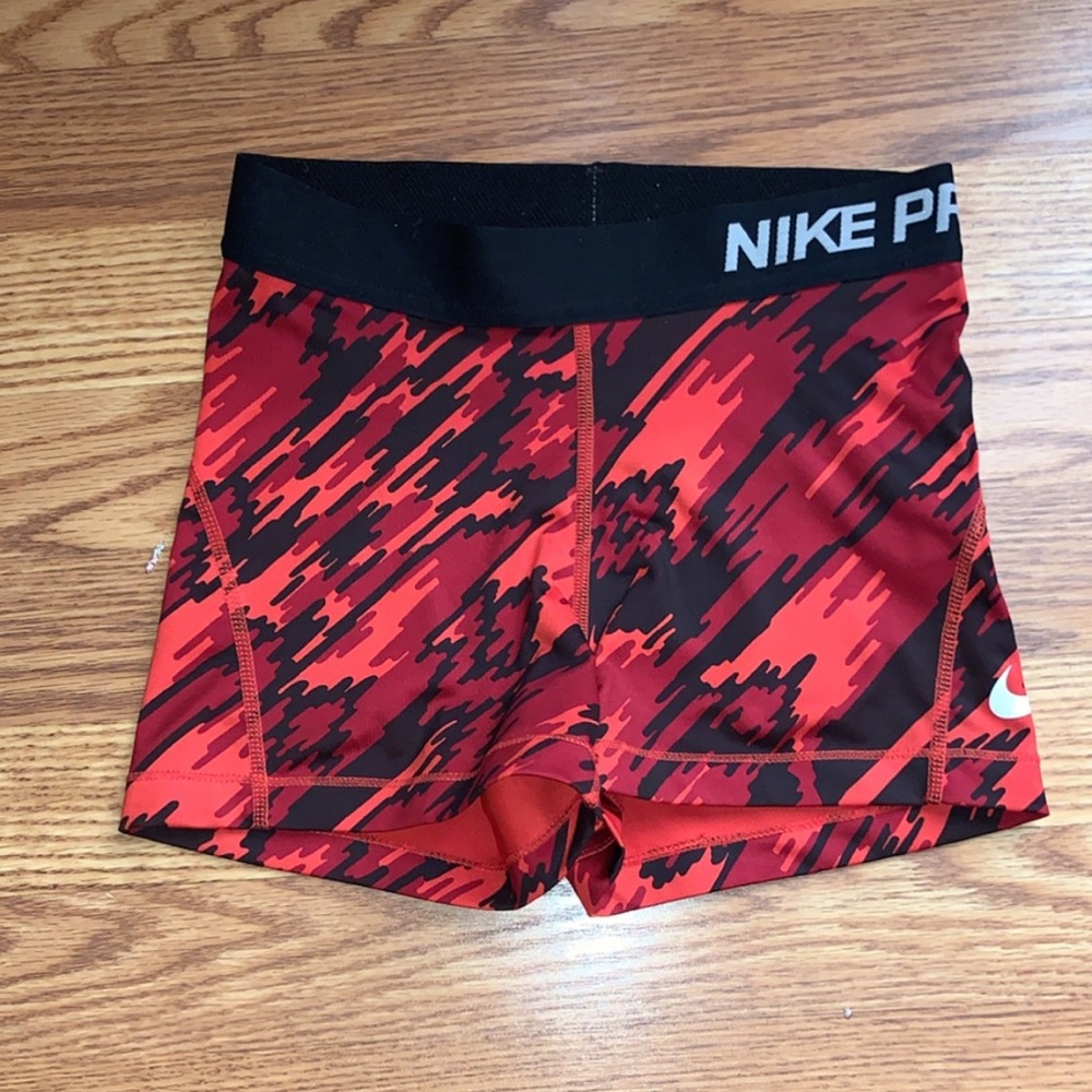 Black and Red NIKE PRO shorts